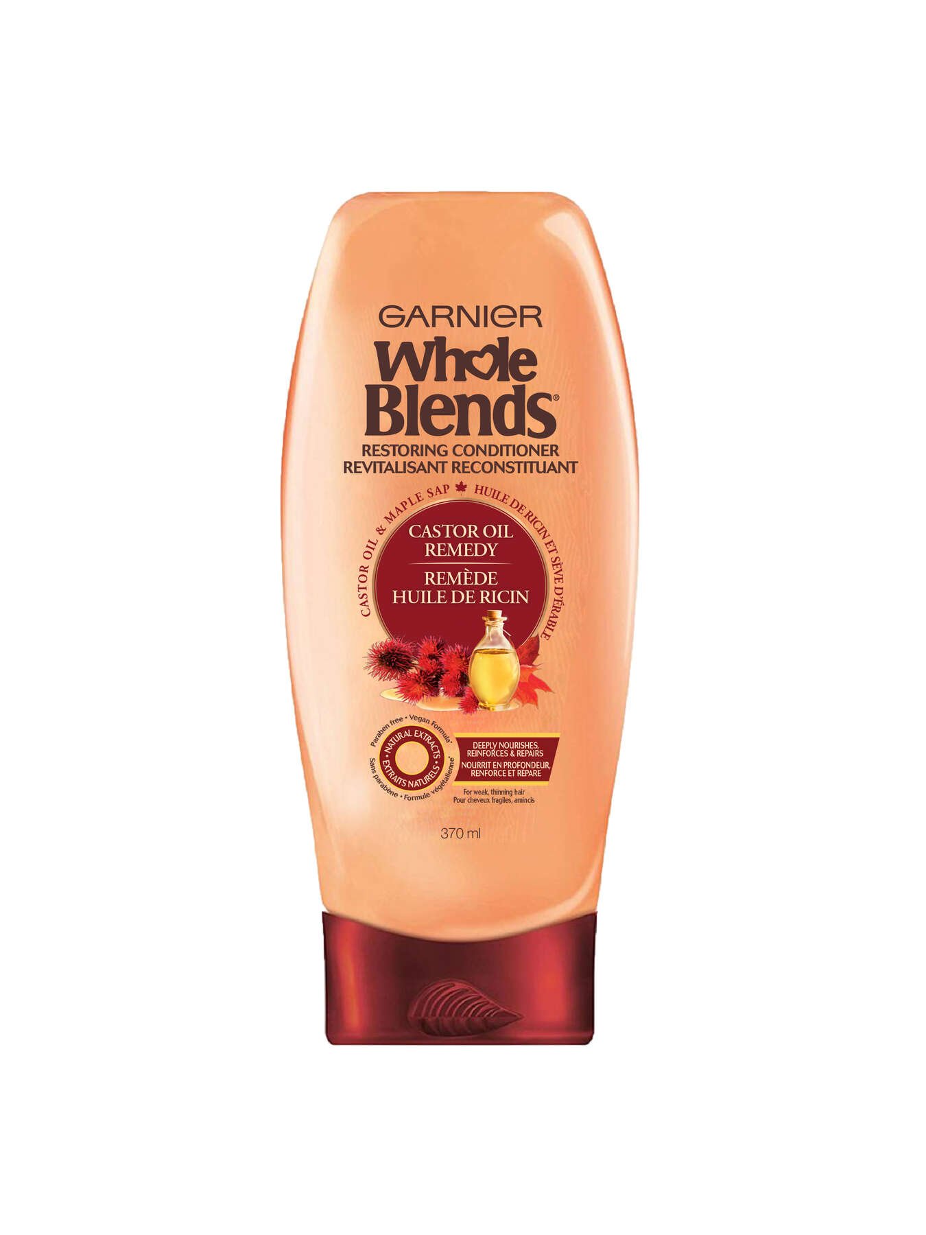 garnier hair conditioner whole blends castor oil remedy 370 ml 0603084545278 t1